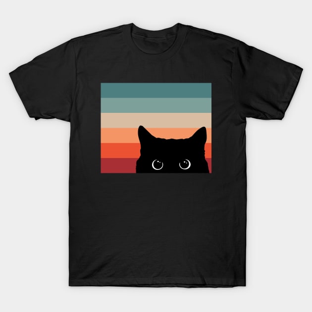 Black Cat - Vintage T-Shirt by SmartLegion